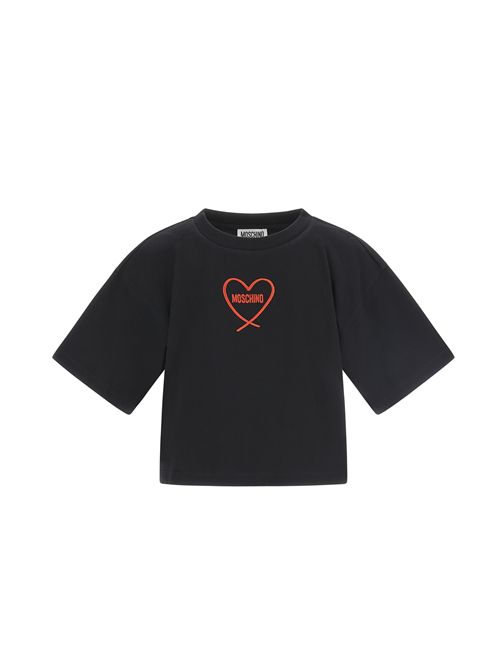 T-shirt, bambina, logata. MOSCHINO | HDM078 LAA1060100